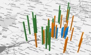 Business improvement district heat map