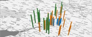 Business improvement district heat map