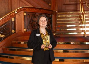 Roxy with her award